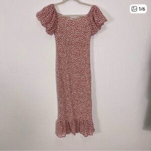 Petal & Pup Pink Floral Midi Dress